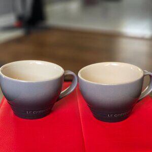 Le Creuset Set of 2 Bistro Mug / Giant Cappuccino 14oz Flint Gray Ombre